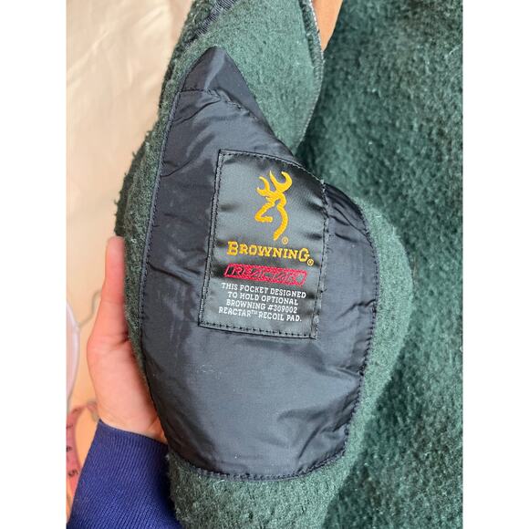 Browning shooting vest fleece mens large trapper upland hunting target Oneka - Picture 9 of 11